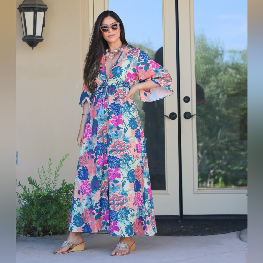 Cosita Linda Beachwear Floral Maxi Dress